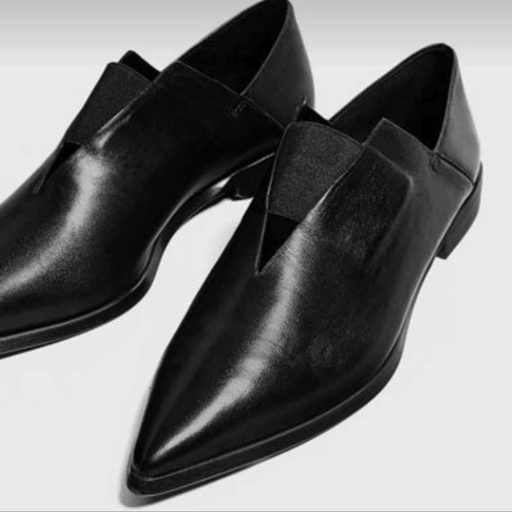 Classic Pointed Black Slip-On Women’s Shoe